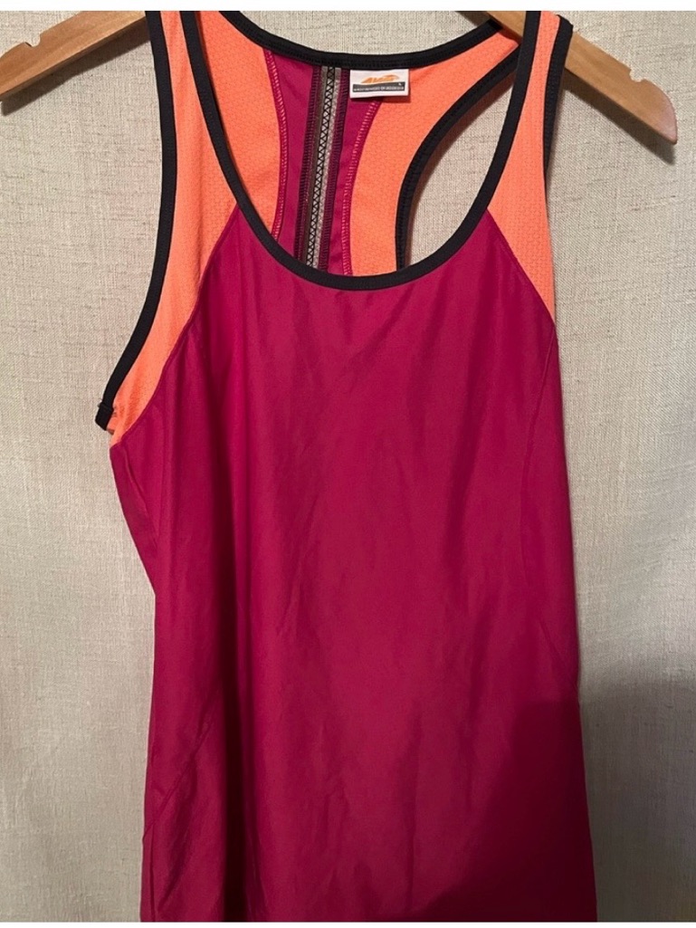 Avia Magenta Tank Top With Orange Shoulder Panels
